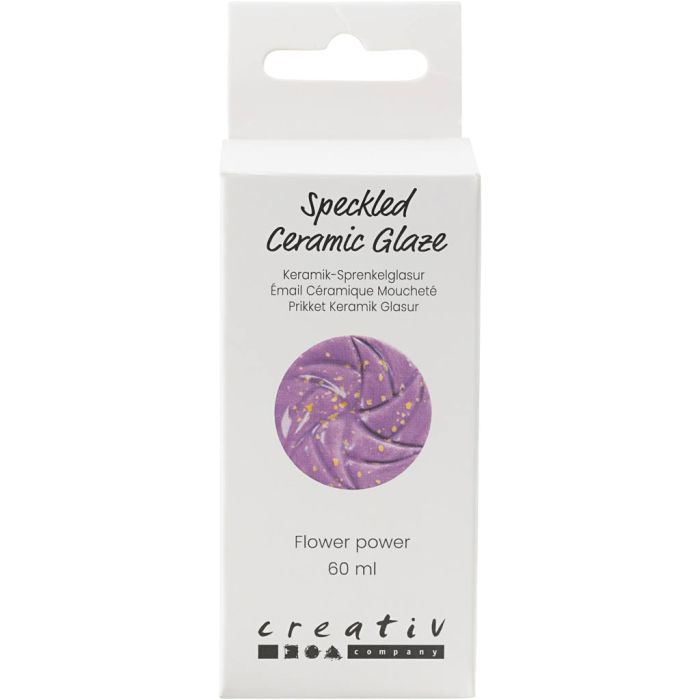 Speckled Ceramic Glaze, 999-1060 °C, opaque, flower power, 60 ml/ 1 tub