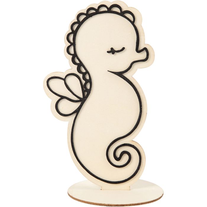 Decoration Figure, seahorse, H: 18 cm, 1 pc