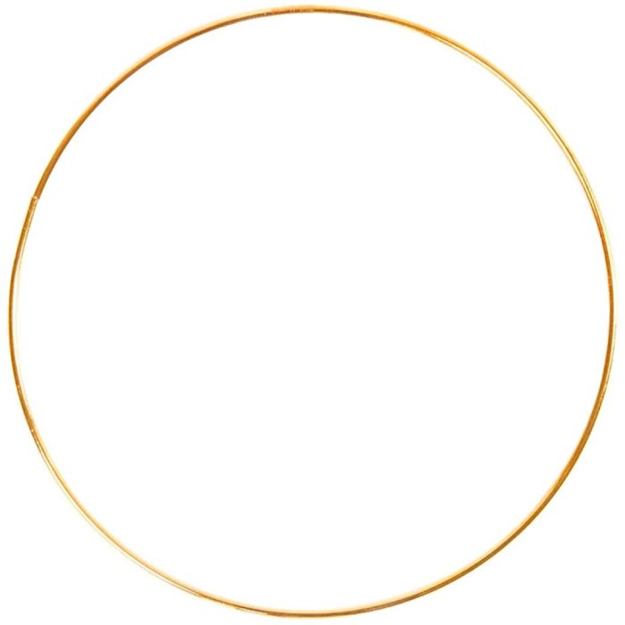 Bare metal circle, dia. 40 cm, gold-plated, 1 pc