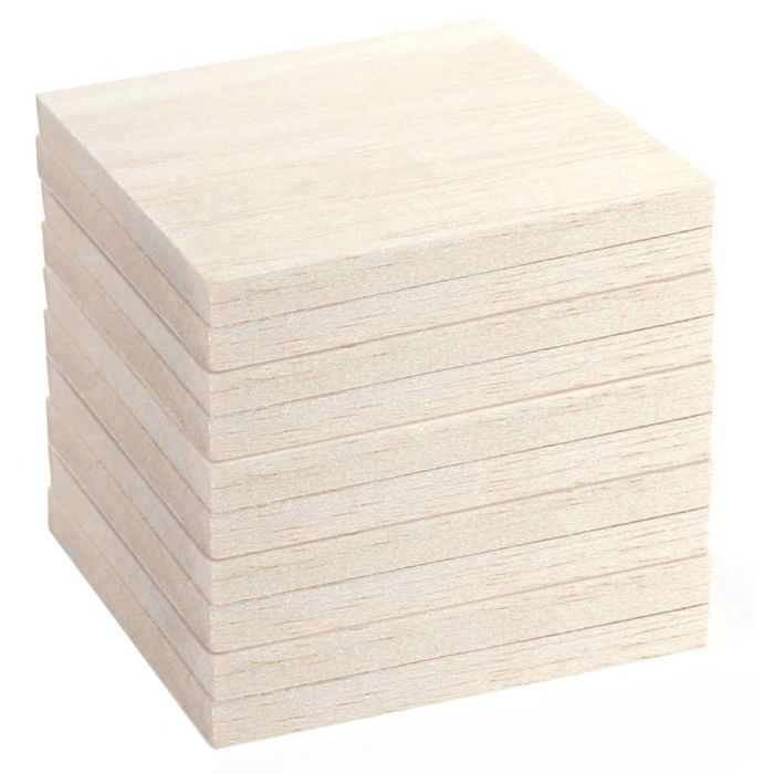Set of balsa sheets for string art, size 10x10 cm, 10 pc/ 1 pack