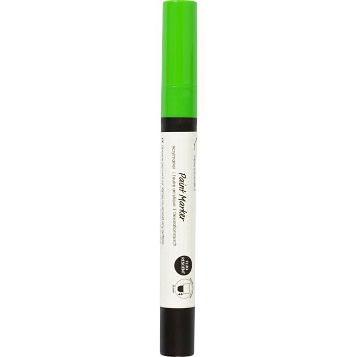 Decorative Marker, line 8 mm, fluo green, 1 pc