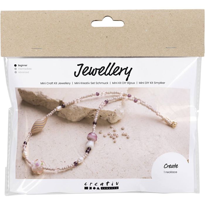 Mini Craft Kit Jewellery, Chunky Necklace, rose harmony, 1 pack