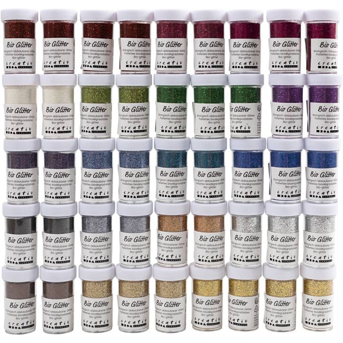 Bio Sparkles, assorted colours, 46x27 ml/ 1 pack