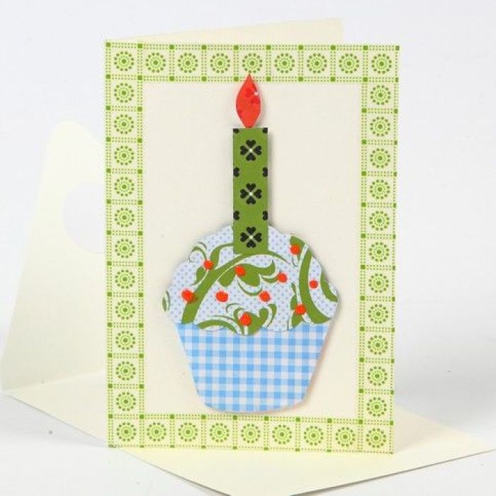 A Greeting Card with a Cup Cake