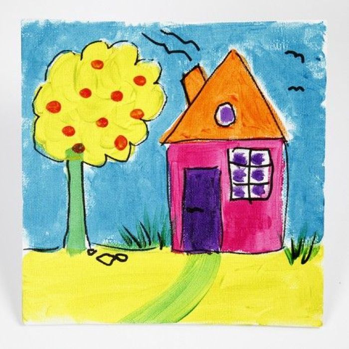 A Shiny Picture with A-Color Glass on a Canvas Panel