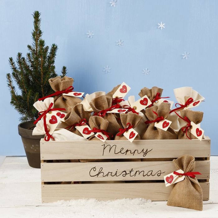 An Advent Calendar with Fabric Bags