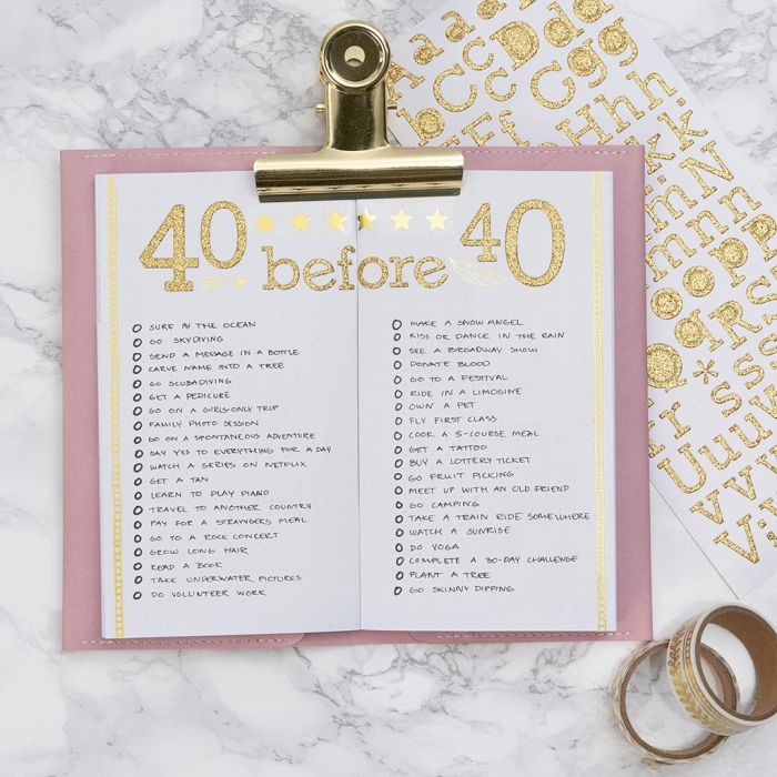 A Bucket List in a Bullet Journal and a Planner