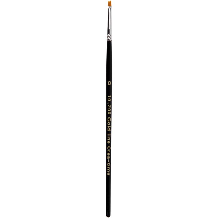 Nylon Brushes, flat, no. 0, L: 18,5 cm, W: 1 mm, 12 pc/ 1 pack