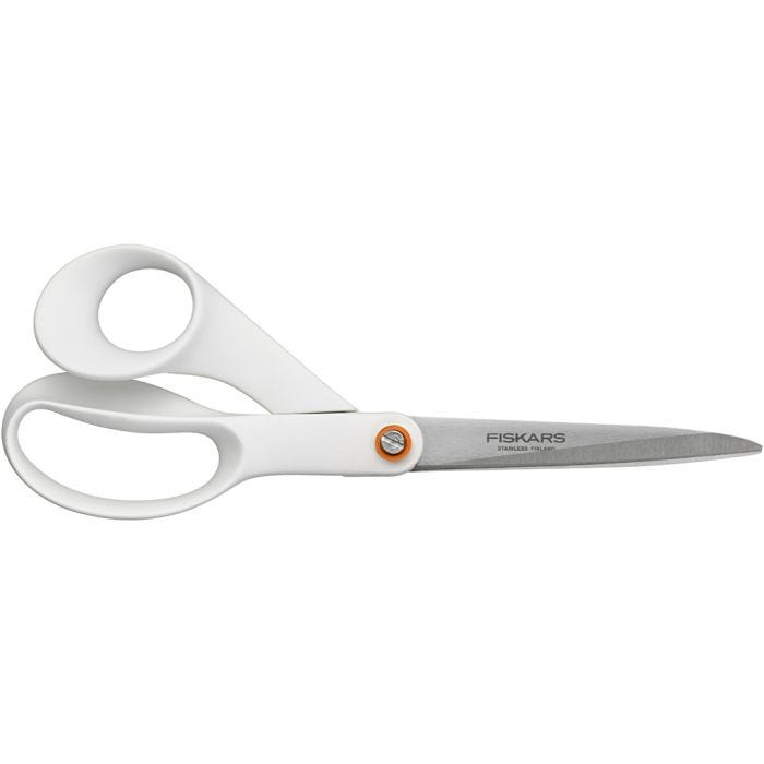 General Purpose Scissors, L: 21 cm, white, 1 pc