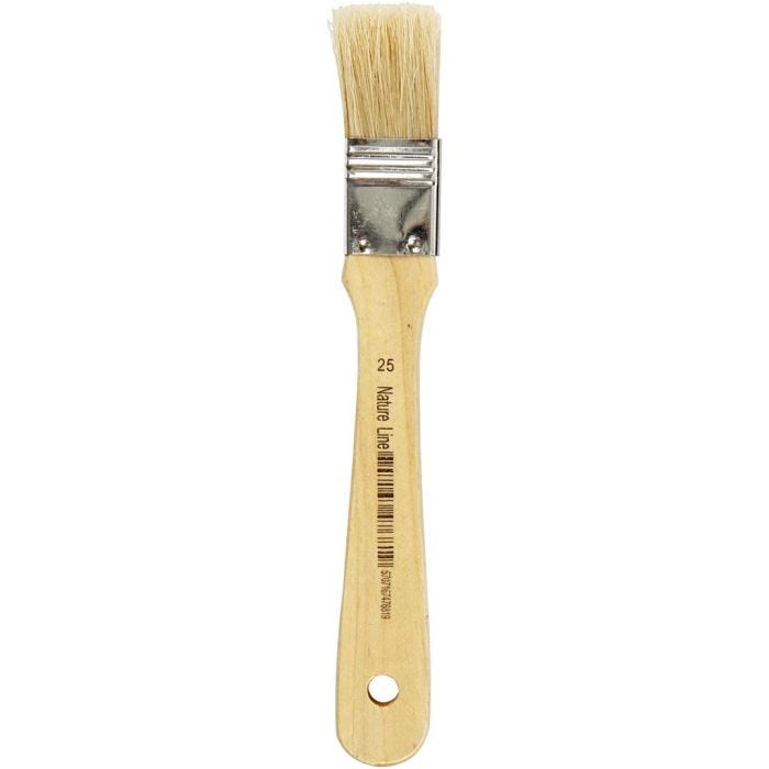 Varnish Brushes, L: 18,5 cm, W: 25 mm, flat, 12pc/ 1 pack