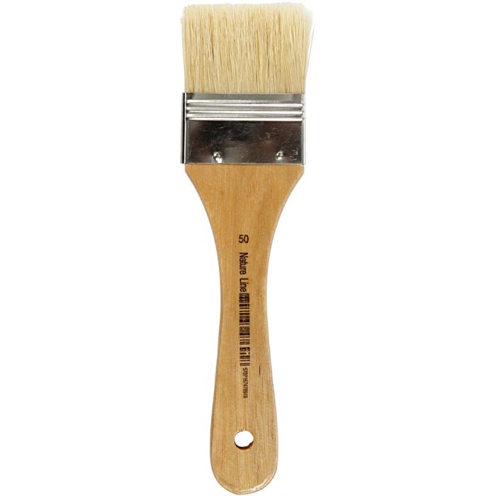 Varnish Brushes, L: 18,5 cm, W: 50 mm, flat, 12 pc/ 1 pack