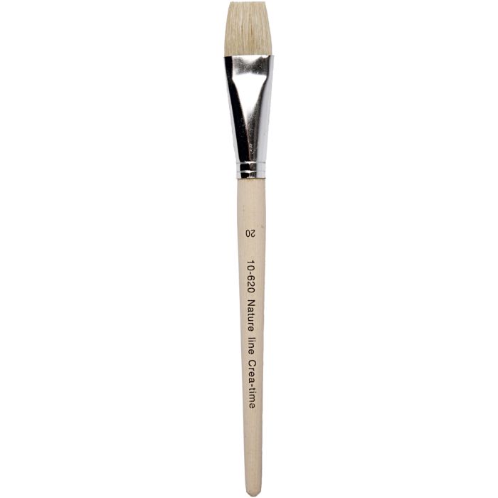 Nature Line Brushes, no. 20, L: 20,5 cm, W: 20 mm, flat, 12 pc/ 1 pack