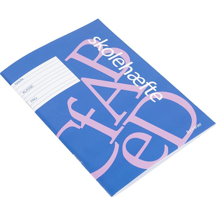 School exercise book , 8 x 4 lines, A5, size 14,8x21 cm, Number of pages 64, 200 pc/ 1 pack