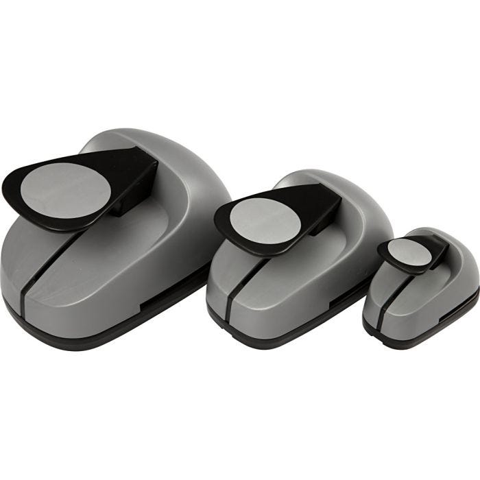 Craft Punch Set, circle, size 25+49+75 mm, 3pc/ 1 pack