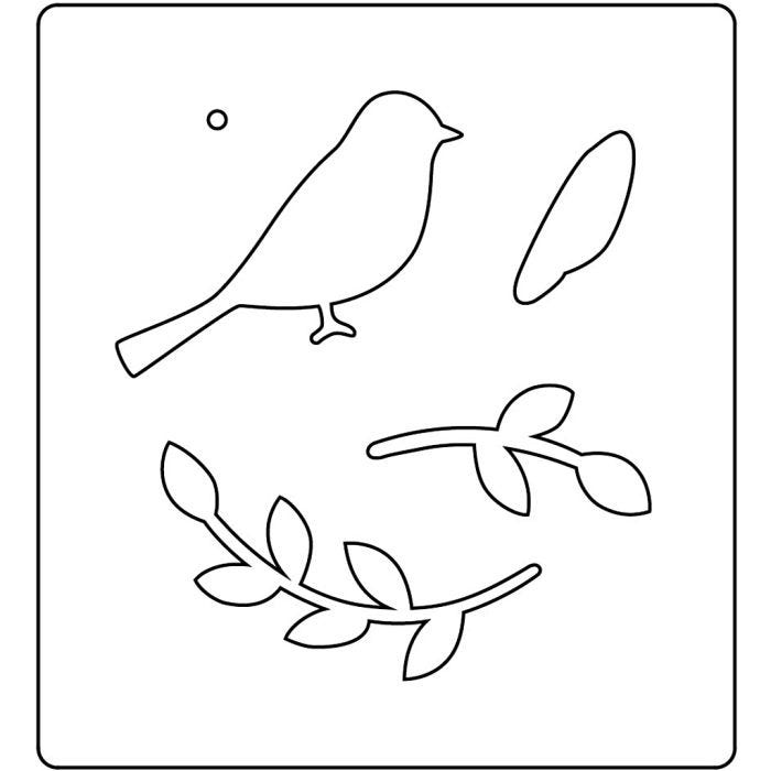 Steel Ruled Die, bird, size 14x15,25 cm, thickness 15 mm, 1 pc