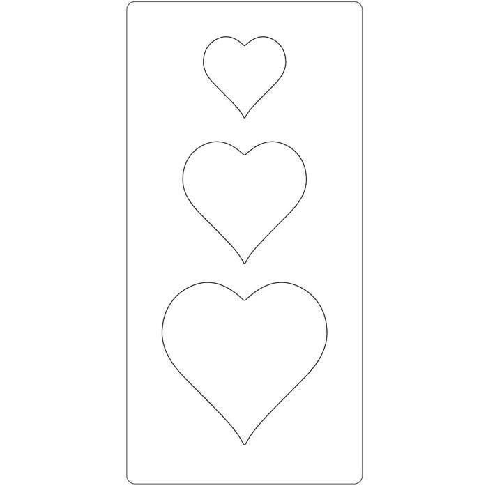 Steel Ruled Die, heart, size 15,2x30,37 cm, thickness 15 mm, 1 pc