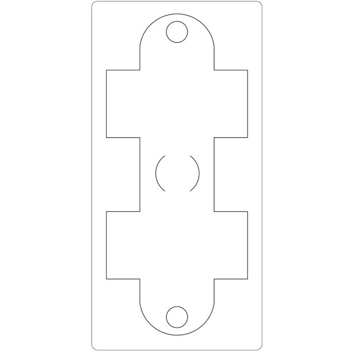 Steel Ruled Die, gift box, size 15,2x30,37 cm, thickness 15 mm, 1 pc