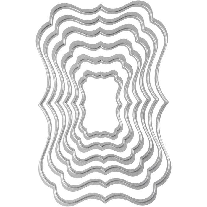 Die Cut and Embossing Folder, tag, size 2,5x4-8x12 cm, 1 pc
