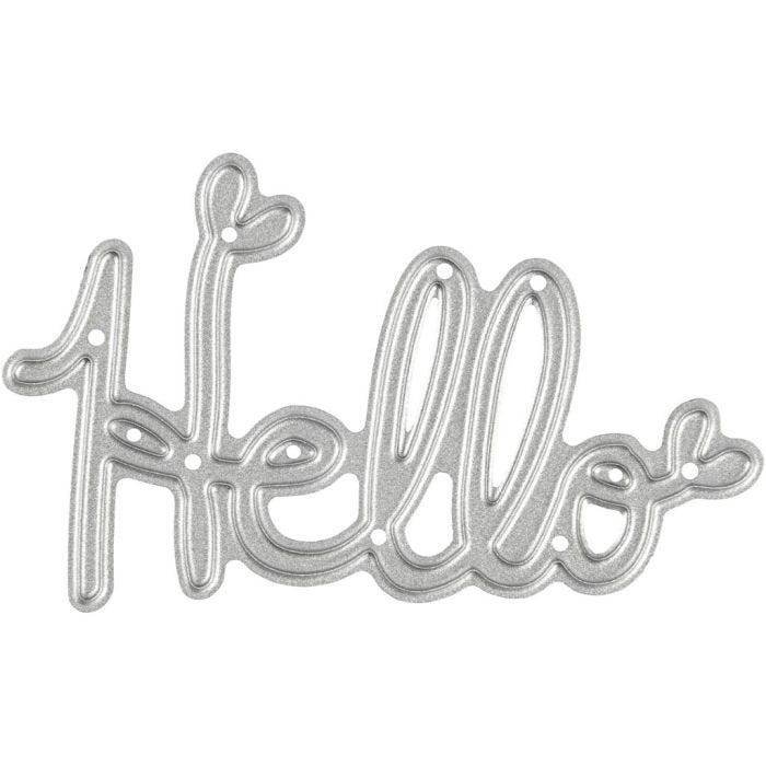Die Cut, Hello, size 59x36 mm, 1 pc