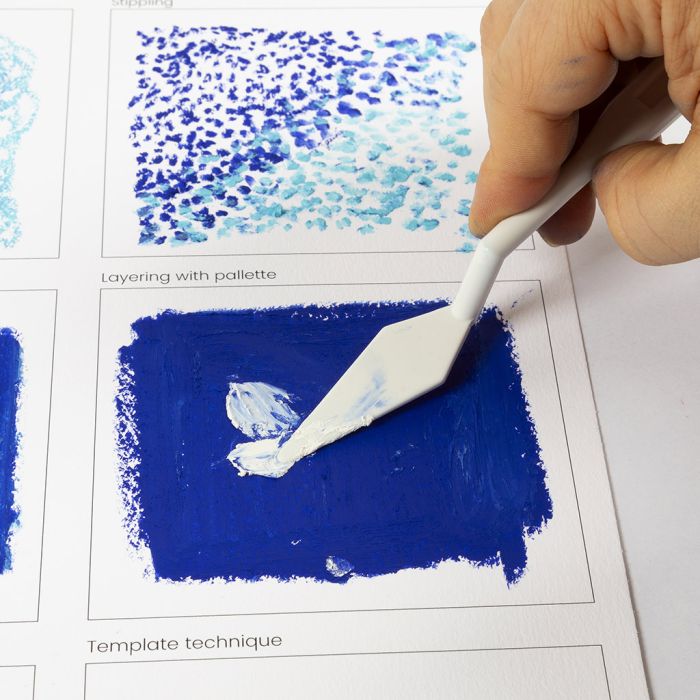 How to use a scraper to create layers and texture with oil pastels