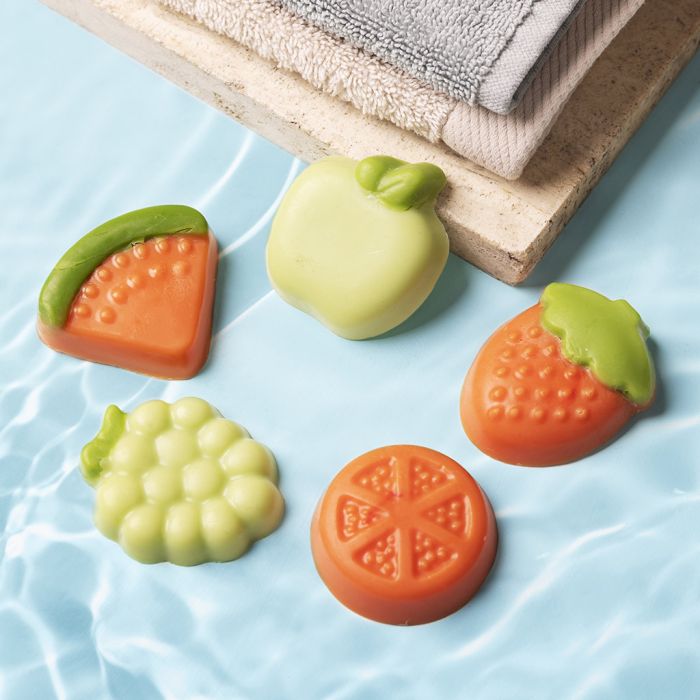 Fruit-shaped soaps