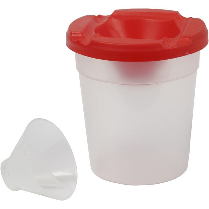 Non-Spill Paint Pot, H: 8,5 cm, dia. 8 cm, 250 ml, 1 pc
