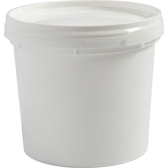 Plastic Bucket with Lid, H: 9,5 cm, dia. 9,2 cm, 300 ml, 20 pc/ 1 pack