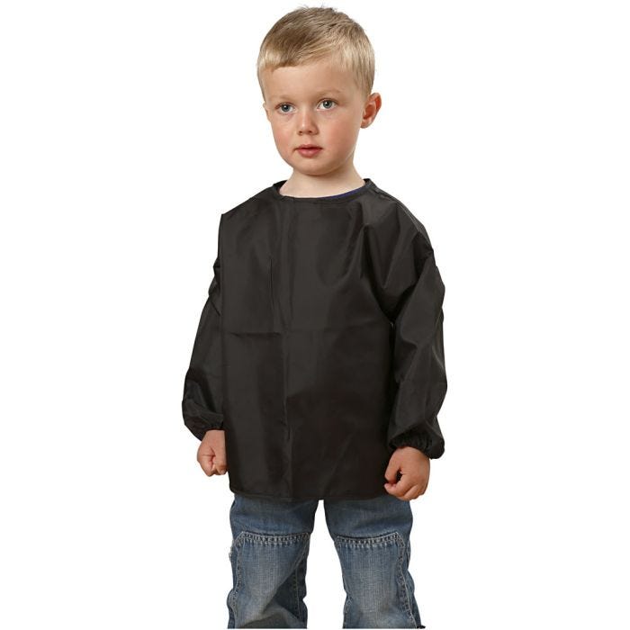 Painting coat, L: 41 cm, size 2-3 years, black, 1 pc