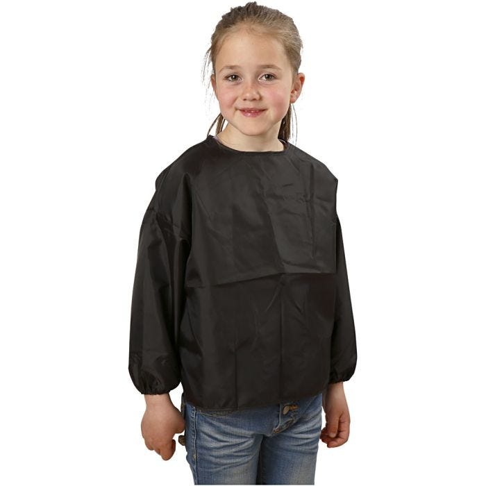 Painting coat, L: 46 cm, size 4-6 years, black, 1 pc