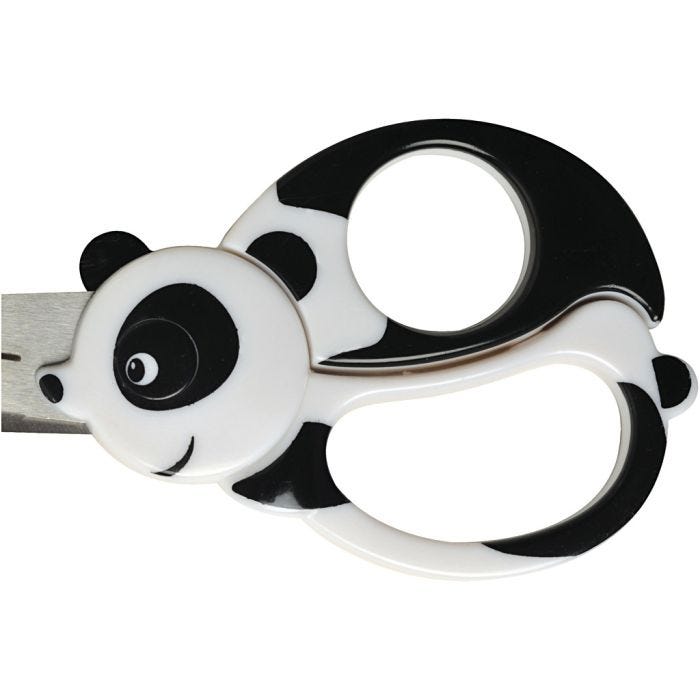 Kids Animal Scissors, panda, L: 13 cm, 1 pc