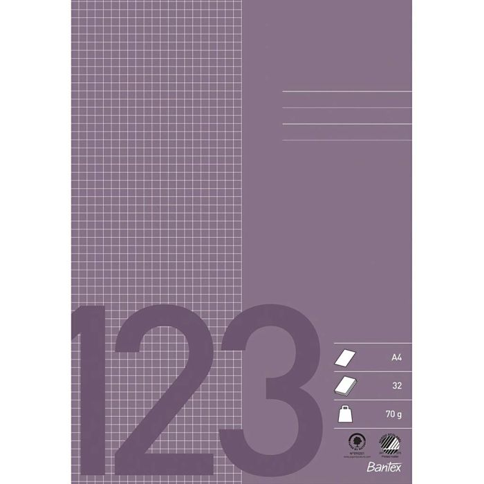 A4, Number of pages 64, 70 g, purple, 1 pc