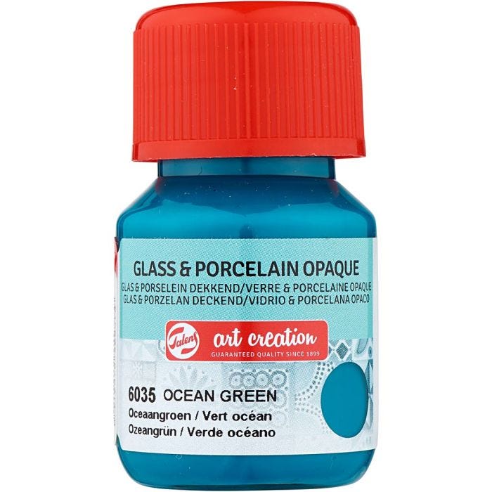 Ceramic and porcelain paint, turquoise, 30 ml/ 1 bottle
