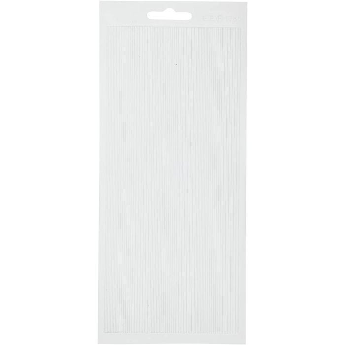 Stickers, borders, sheet 10x23 cm, white, 1 sheet
