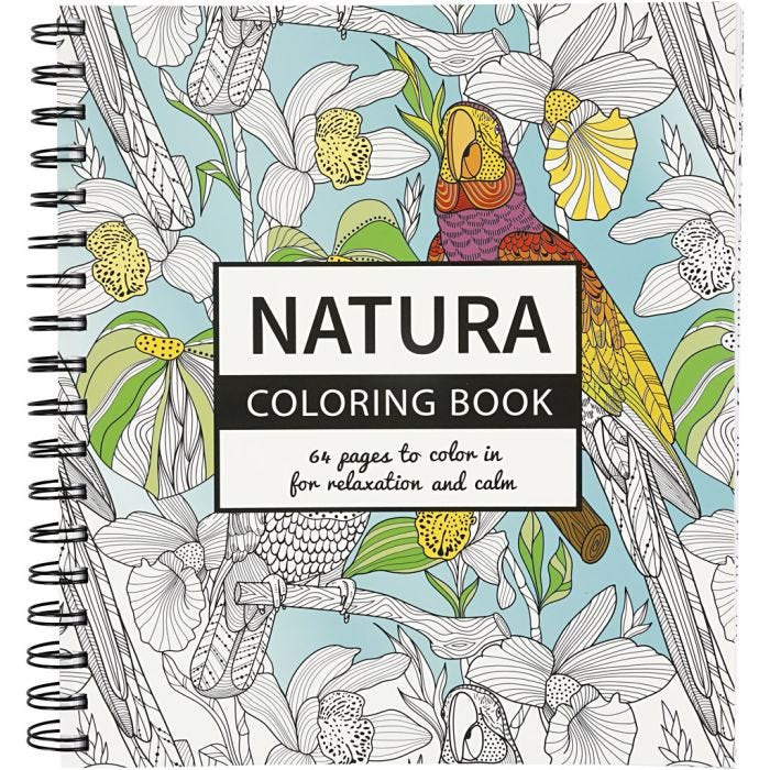 Mindfullness Colouring Book, natural, size 19,5x23 cm, Number of pages 64, 1 pc