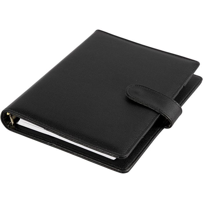 Planner, size 19x23,5x4 cm, ring folder, black, 1 pc