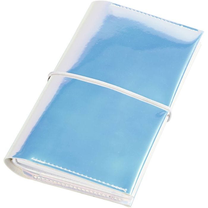 Planner, size 10x18x1,5 cm, elastic closure, holographically, 1 pc