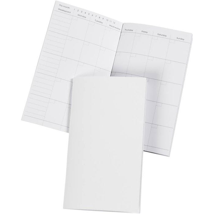 Notebook, size 9,5x16,6 cm, Number of pages 34, 100 g, white, 1 pc