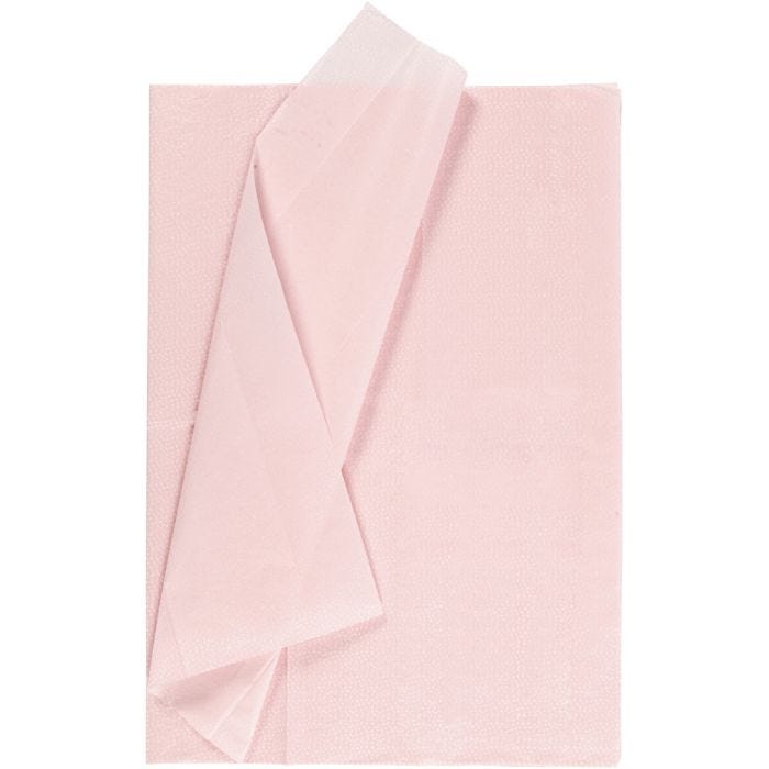 Tissue Paper, with dots, sheet 50x70 cm, 14 g, light red, 6 sheet/ 1 pack