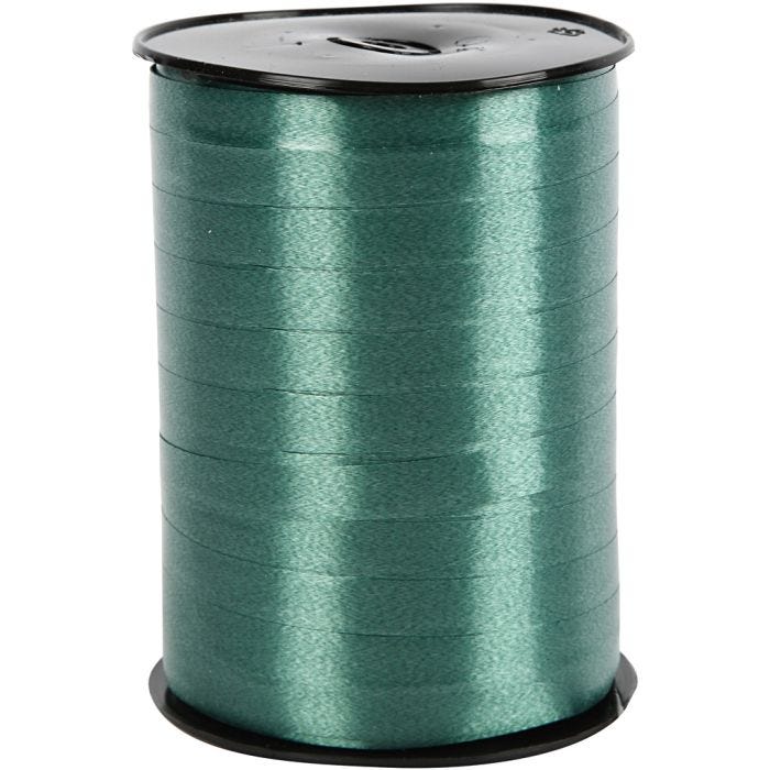 Curling Ribbon, W: 10 mm, glossy, dark green, 250 m/ 1 roll
