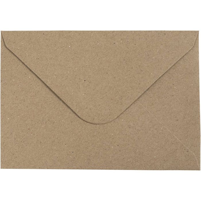Recycled envelope, envelope size 11,5x16 cm, 120, natural, 50 pc/ 1 pack