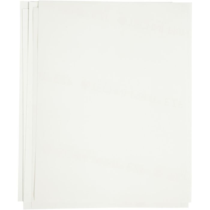 Transfer Sheet, sheet 21,5x28 cm, for dark and light textiles, white, 12 sheet/ 1 pack