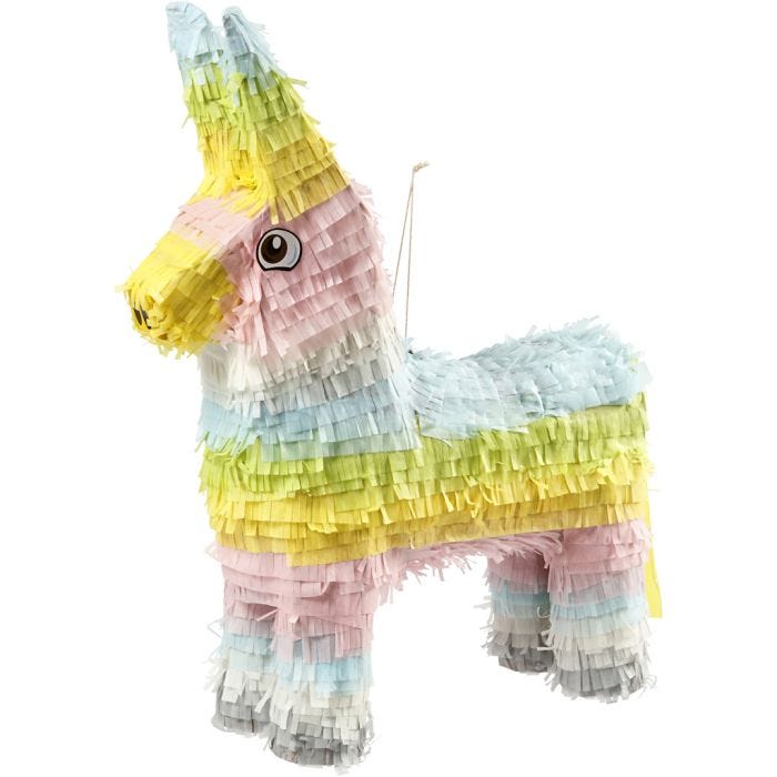 Party Piñata, size 39x13x55 cm, pastel colours, 1 pc