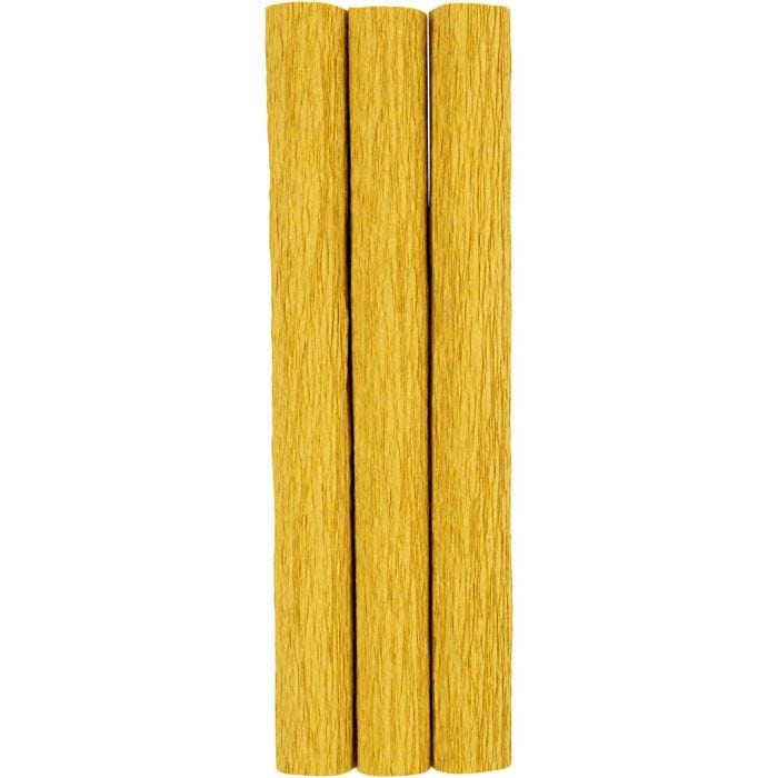 Crepe Paper, sheet 25x60 cm, Crêpe ratio: 180%, 105 g, curry, 3 sheet/ 1 pack
