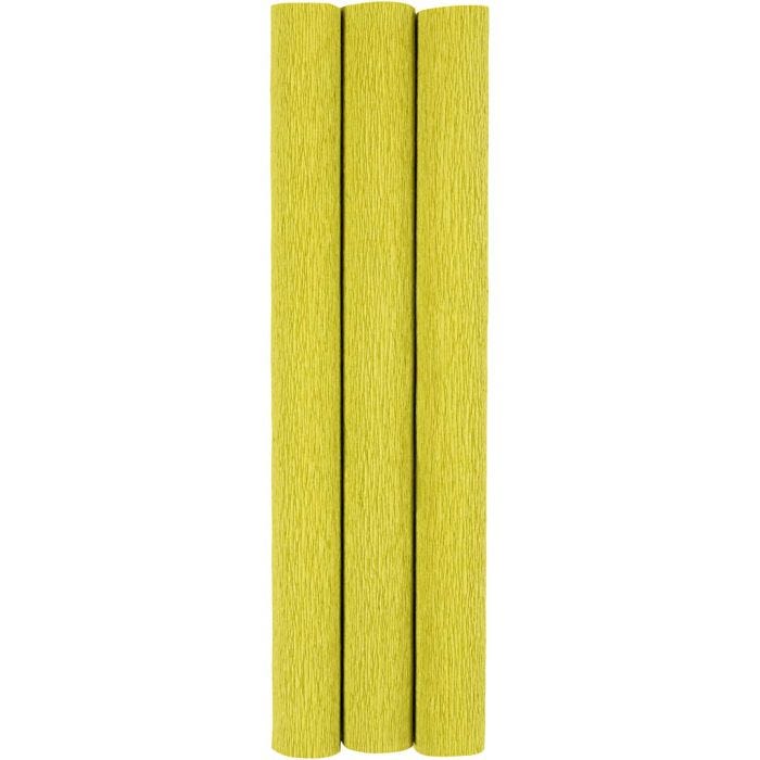 Crepe Paper, sheet 25x60 cm, Crêpe ratio: 180%, 105 g, light green, 3 sheet/ 1 pack