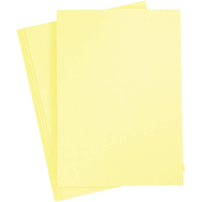 Card, A4, sheet 210x297 mm, 180 g, light yellow, 20 sheet/ 1 pack