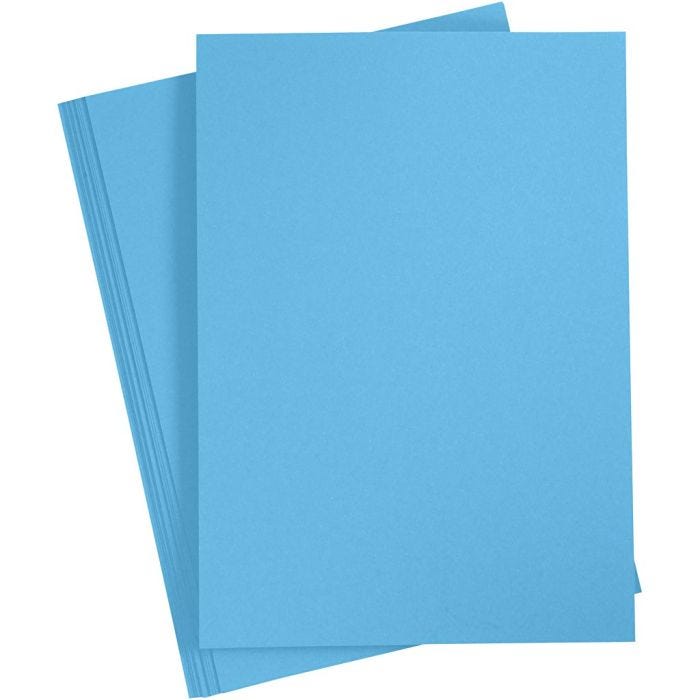 Card, A4, sheet 210x297 mm, 180 g, blue, 20 sheet/ 1 pack