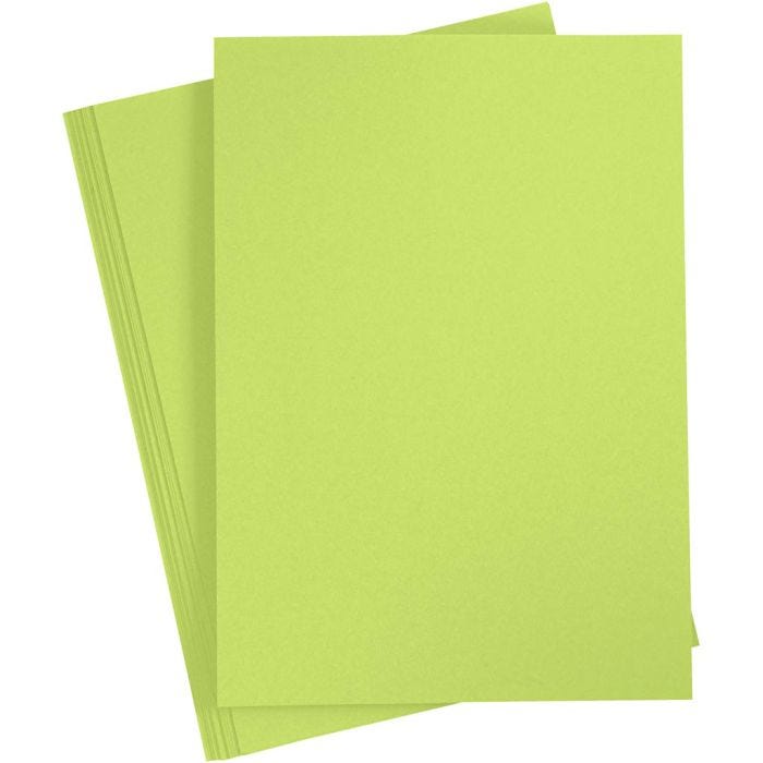Card, A4, sheet 210x297 mm, 180 g, light green, 20 sheet/ 1 pack