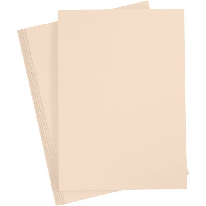 Card, A4, sheet 210x297 mm, 180 g, beige, 20 sheet/ 1 pack