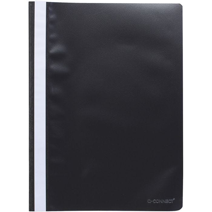 Plastic presentation folders, A4, black, 50 pc/ 1 pack