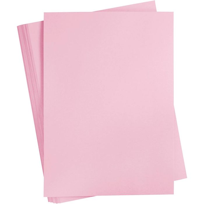Card, A2, sheet 420x594 mm, 180 g, light pink, 100 sheet/ 1 pack